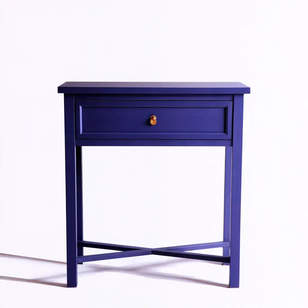 Consola con cajón y refuerzo cruzado - azul